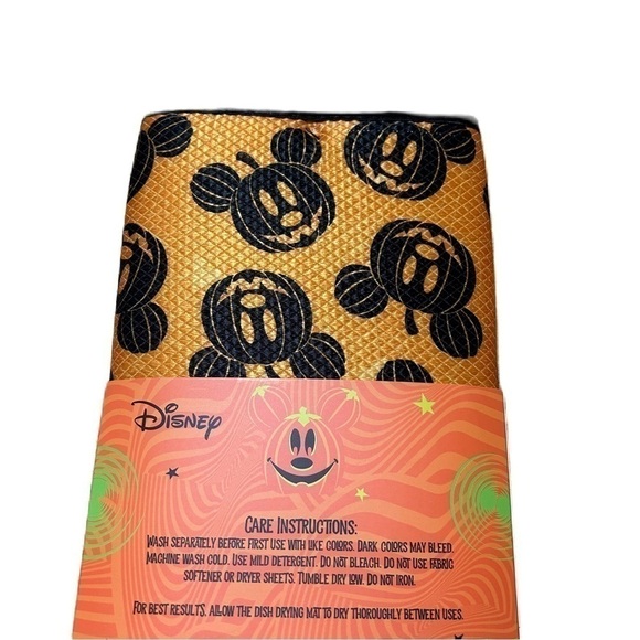 Disney 2 Pack Drying Mats Halloween NEW Pumpkin Jack o Lantern Kitchen - Picture 2 of 3